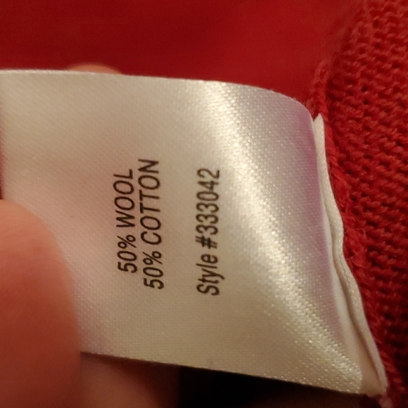 Witchery Man Sweater Size L  Wool Cotton Blend Red - Picture 6 of 8